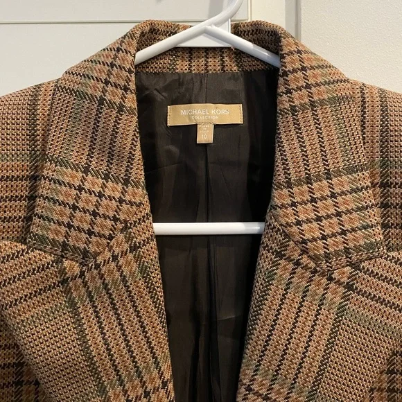 Michael Kors Collection Wool Plaid Blazer - Picture 2 of 4